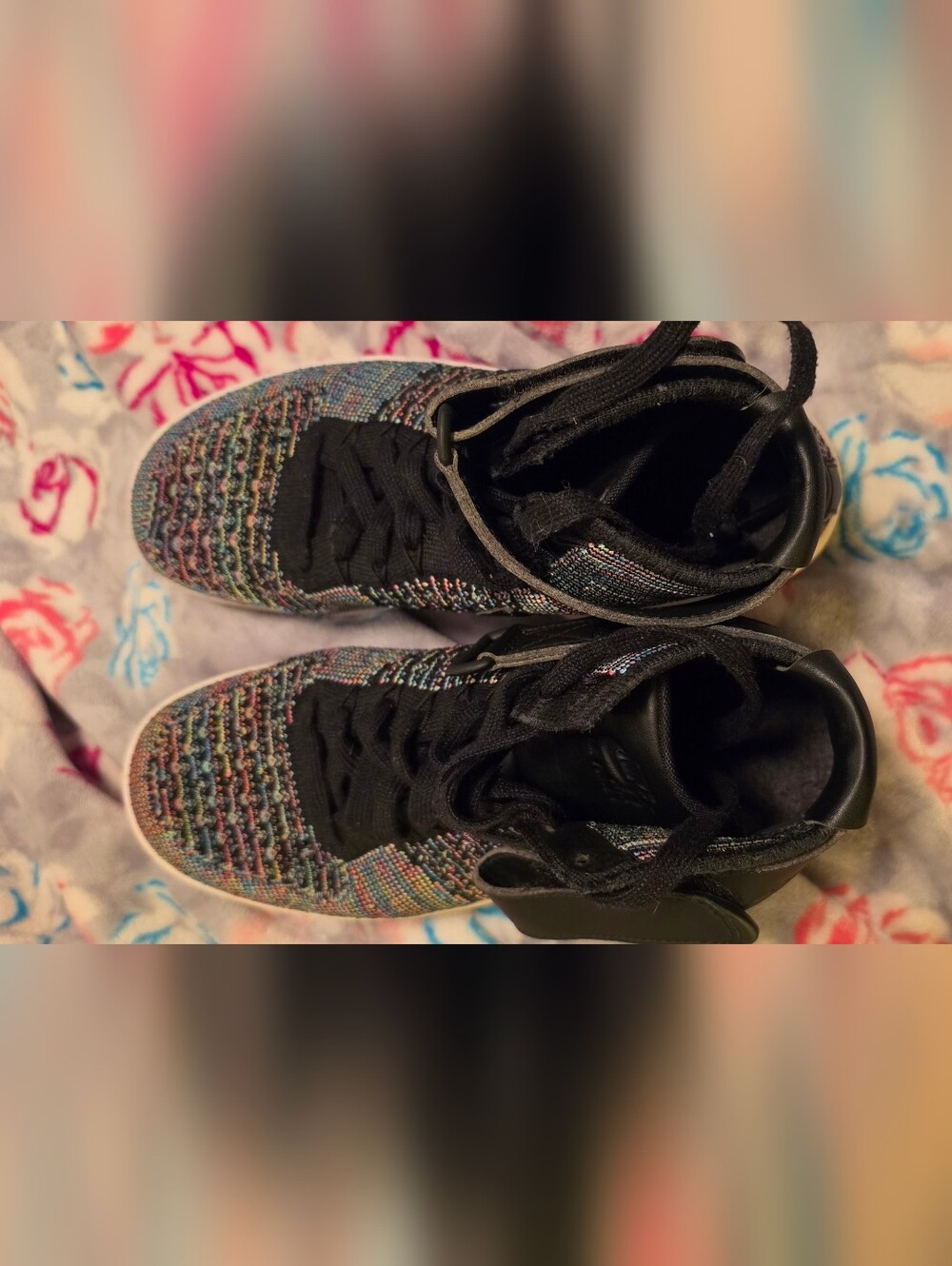 EUC! Nike Air Force 1 Ultra Flyknit Mid 'Multi-Color 2.0 - Size 7Y (WMN 8.5) - Picture 5 of 11
